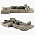 Modern Westside Sofa in Vray 3D model small image 1