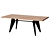 Gueridon 180x90 cm Walnut Dining Table 3D model small image 1