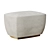 Stylish Metal Fabric Pouff Stool 3D model small image 1