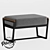 Brown Loft Style Ottoman 3D model small image 1