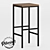 Customizable Cassi Loft Bar Stool 3D model small image 1