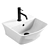 Glossy White Washbasin Vessel - 35 x 34 x 14.5 cm 3D model small image 1