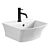 Glossy White Washbasin Vessel - 35 x 34 x 14.5 cm 3D model small image 2