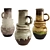 Elegant Vienna Vases Collection 3D model small image 1