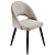 Mael Beige Steel Dining Chair 3D model small image 1