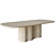 Travertine Undulate Dining Table 3D model small image 2