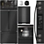 GE Appliance Bundle Black White 3D model small image 1