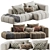 Modern Shamara Sofa Set: Multicolor Options 3D model small image 1