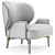 Luxurious Louis I Armchair: V-Ray Model 3D model small image 6