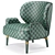 Luxurious Louis I Armchair: V-Ray Model 3D model small image 7