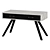 Maxine Concrete Writing Desk, Gray 3D model small image 1