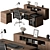 Executive Desk and Chair Set 3D model small image 1