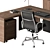 Executive Desk and Chair Set 3D model small image 3