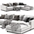 Modular Malibu Sofa 2017 Renewed 3D model small image 1