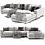 Modular Malibu Sofa 2017 Renewed 3D model small image 3