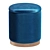 Beatrice Glossy Velor Storage Pouf 3D model small image 7