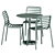 Sleek Steel Cafe Table & Chair 3D model small image 2