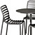 Sleek Steel Cafe Table & Chair 3D model small image 5