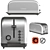 Cuisinart Appliance Bundle: Juicer, Toaster, Blender 3D model small image 2