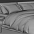 Elegant Softland Bed with UV Mapping 3D model small image 3