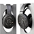 Premium Audio Headphone Set with Stand 3D model small image 2