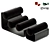 Modern Metal Chair Ottoman Set 3D model small image 1