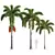 Foxtail Palm Tree Sculptures 3D model small image 3