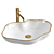 Gold Accent White Wash Basin 3D model small image 1