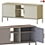 Modern Beige & Grey Media Unit 3D model small image 1