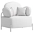 Modern Gray Wing Sofa Chair 3D model small image 3