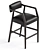 Luxury Belden Leather Barstool 3D model small image 2