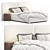 Modern White Bed Level 06 3D model small image 2