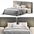 Modern White Bed Level 06 3D model small image 4