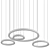 Henge HORIZONTAL Light Rings Pendant 3D model small image 6