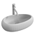 Glossy White REA Amanda Countertop Washbasin 3D model small image 3