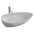 Gloss White Greta Countertop Basin 3D model small image 3