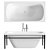 Elegant Duravit XVIU Acrylic Bathtub 3D model small image 1