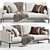 Elegant Maxalto Simpliciter Sofa Model 3D model small image 1