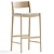 Modern Minimalist Bar Stool 3D model small image 1