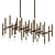 Elegant Linear Chandelier Fixture 3D model small image 1