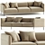 Modern Comfort Konami 3-Seater 3D model small image 1