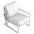 Luxury Sled Base Leather Chair 3D model small image 6