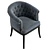 Tufted Fabric Easy Chair Logan 3D model small image 5