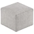 Ivory Boucle Knit Pouf 3D model small image 2