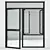 Corona Aluminium Door 313 Render 3D model small image 1