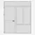 Corona Aluminium Door 313 Render 3D model small image 5