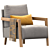 Modern Elegance in Time Armchair 3D model small image 2