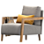 Modern Elegance in Time Armchair 3D model small image 4