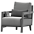 Modern Elegance in Time Armchair 3D model small image 5