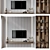 Modern TV Wall Decor Shelf 3D model small image 1